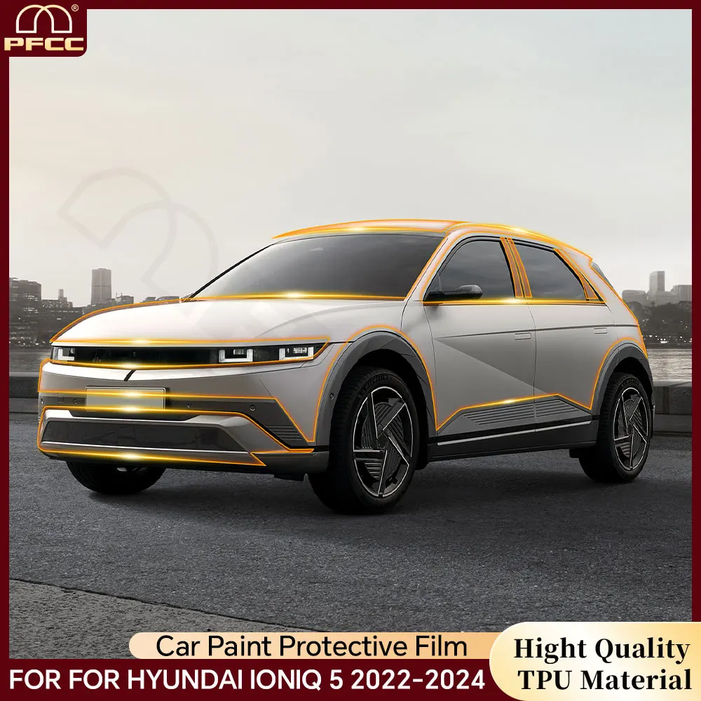 

For Hyundai IONIQ 5 2022-2024 TPU Paint Protection Film Pre-cut PPF Car Body Clear Sticker Kit Anti-scratch Repairable Resistant