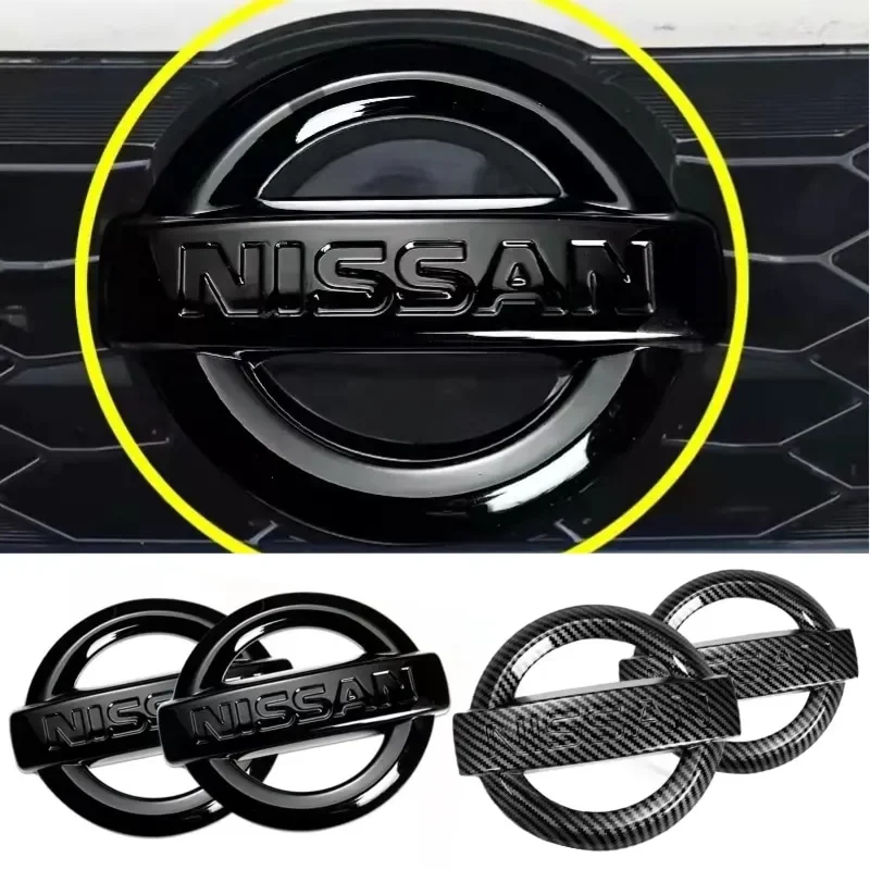 2025 New Front Trunk Logo for Nissan Kicks Altima Sylphy Qashqai X-Trall Tiida Sunny Car Grille Rear Emblem Cover Steering Wheel