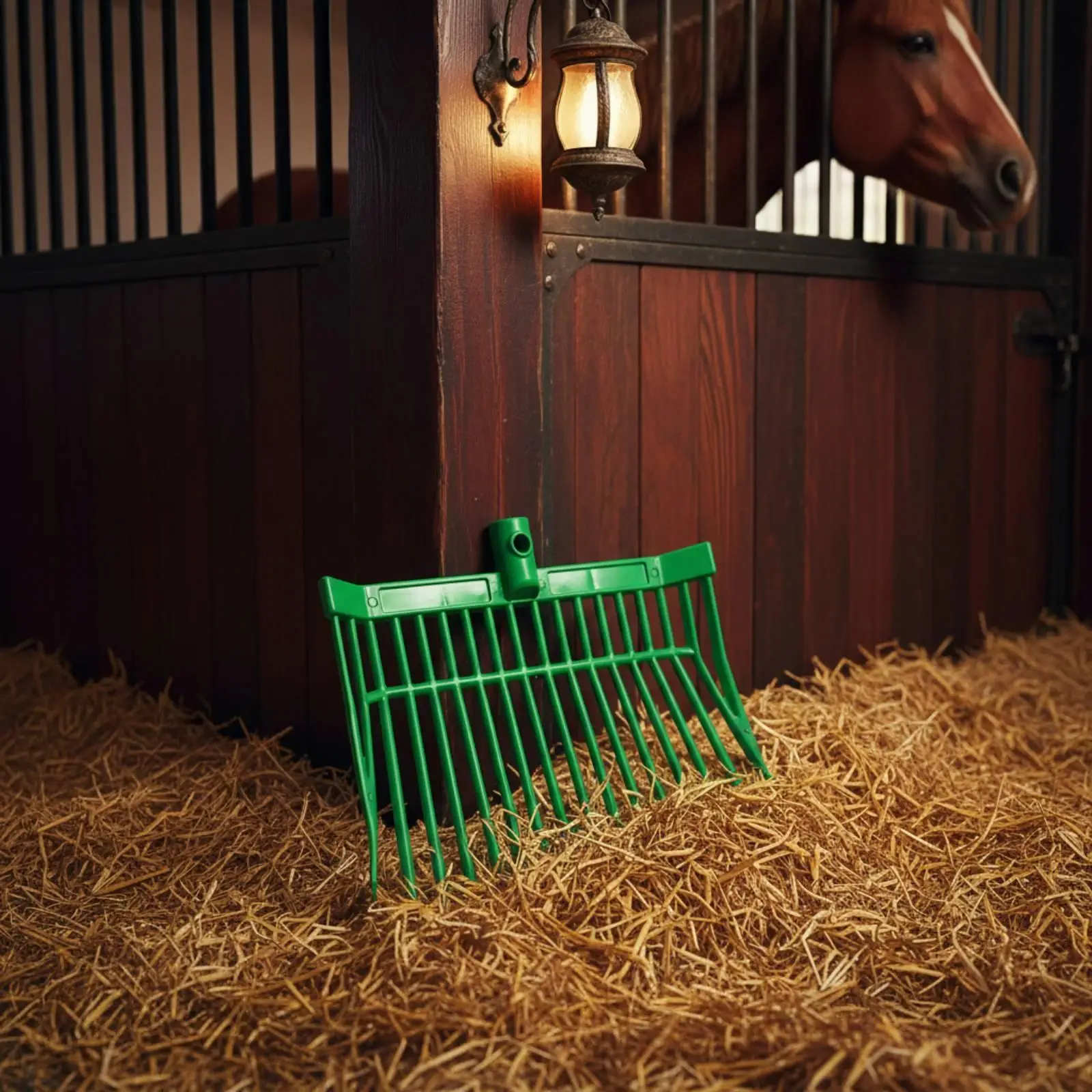 Stable Cleaning Fork 16 Tine Manure Fork Efficient Sifting Grass Fork Farming Tool for Equestrian Stable Care