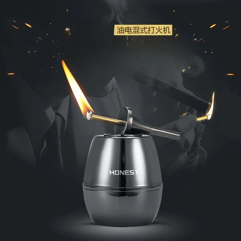 HONEST Electronic Match Fuel Lighter Metal Creative Desktop Design High-end Gift Office Desktop Premium Accessories