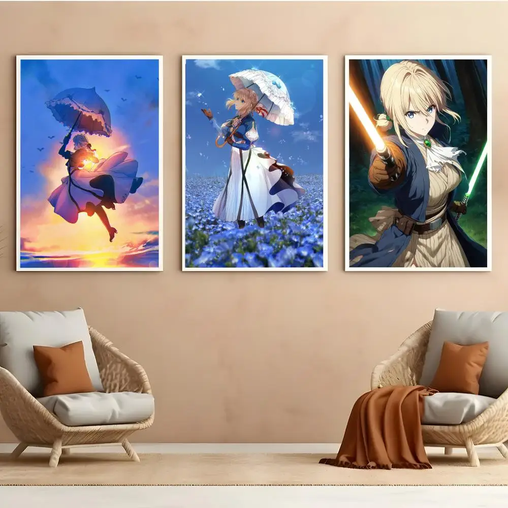 Poster HD Anime Hot Theme Singer/OST/Movie-Waterproof Self-Stick Home Decor V-Violet Evergarden
