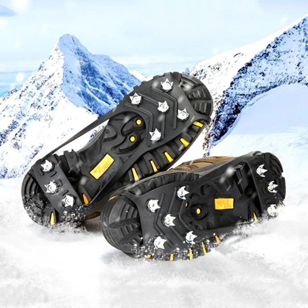 Silicone Binding Shoe Claws Winter Ice Walk Grippers Traction Cleats for Hiking Boots Non-slip Spike Crampons for Snow for Ice