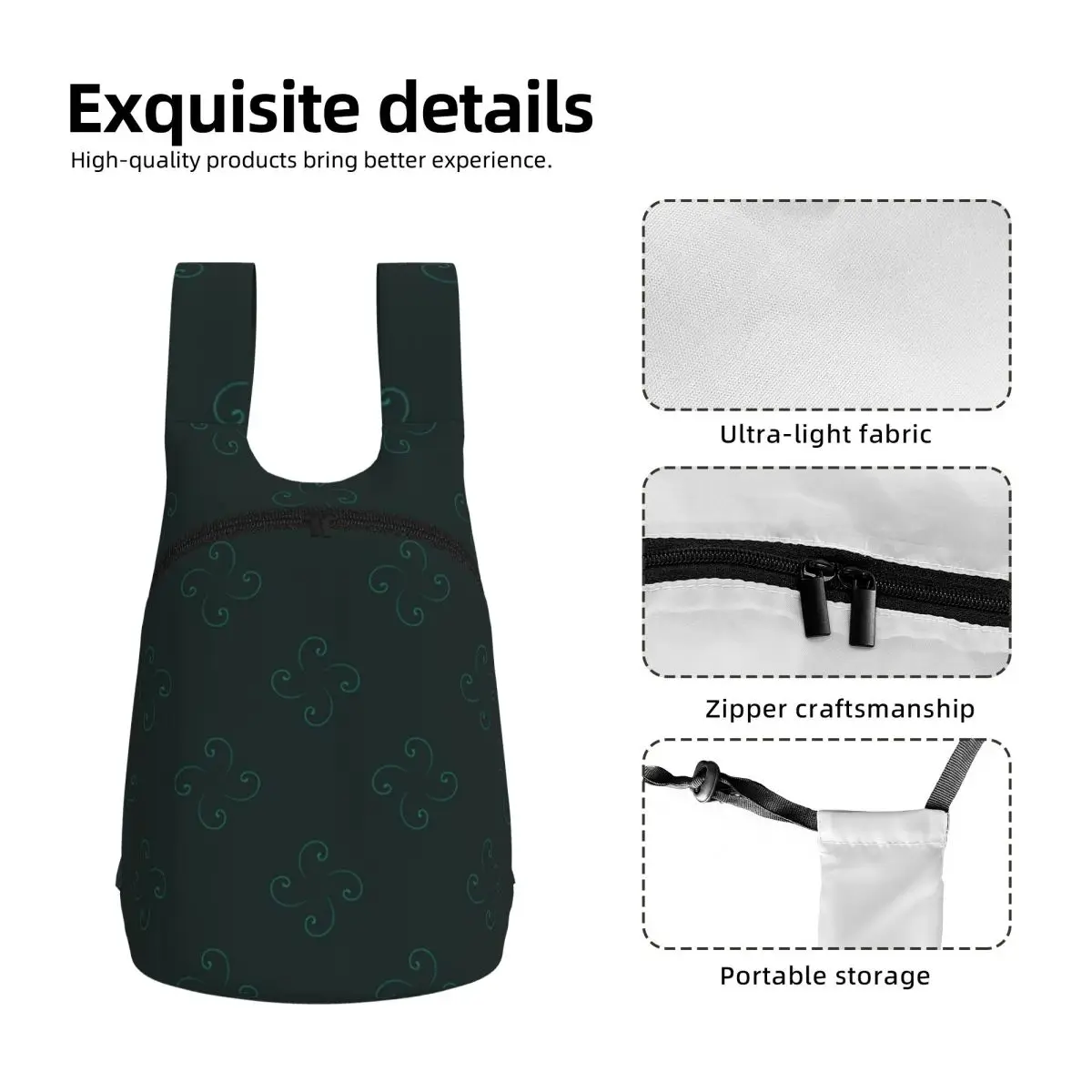 Ornament With Snakes Of Emerald Color Student Backpack School Bag Hiking Travel Daypack Men Women Storage Bookbag Shoulder Bags