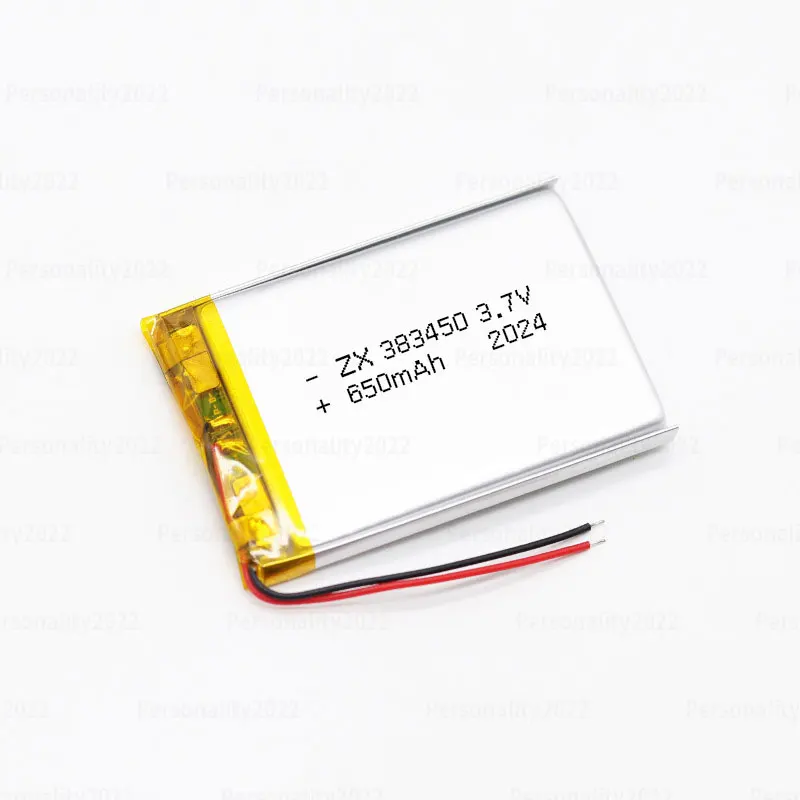 3.7V Li Po 383450 akumulator Lipo 650mAh litowo-jonowe akumulatory litowo-jonowe do masażu dozownik do wody DVD MP3