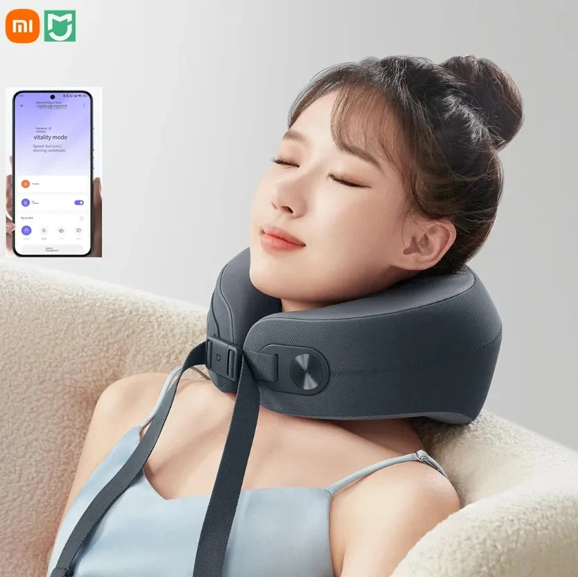 New Xiaomi Mijia Smart Neck Massager Integrated Shoulder Neck Massage Constant Temperature Hot Compress Works with Mija APP