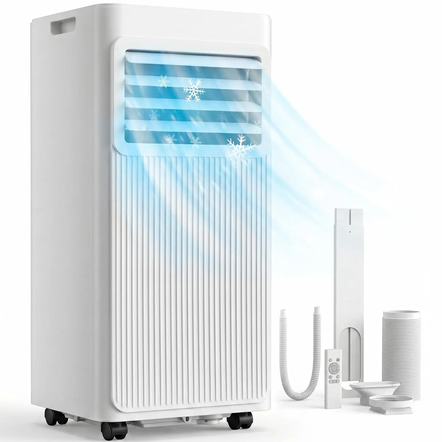 8000 BTU 4-in-1 Portable AC, Cool, Fan, Dehumidifier & Sleep Mode for 360 Sq.Ft, Custom