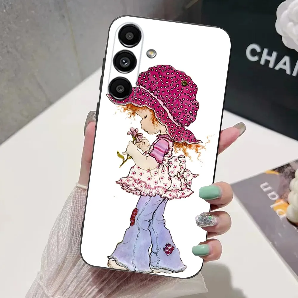 Sarah Kay pattern  Phone Case For Samsung S24,S21,S22,S23,S30,Ultra,S20,Plus,Fe,Lite,Note,10,9,5G Black Soft Cover