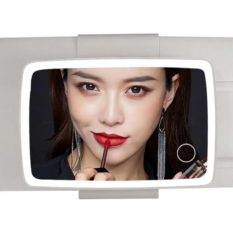 Car Sun Visor Vanity Mirror LED Car Mirror Touch Screen Three-level Dimming And Car Mirror Light For Makeup Truck SUV And Rear