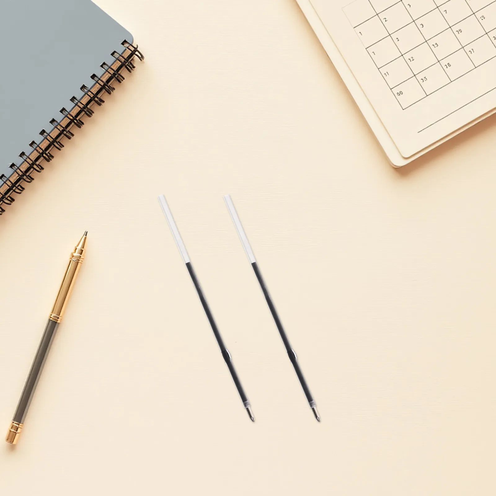 

500Pcs Ballpoint Pen Refills Black 0.7mm Smooth Writing Refillable Ink Replacements for Office Retractable Pens