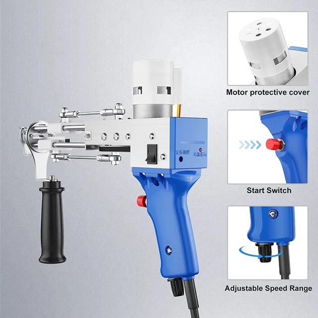 Pistola per trapuntatura a pelo tagliato a mano pistola per trapuntatura elettrica per tappeti
