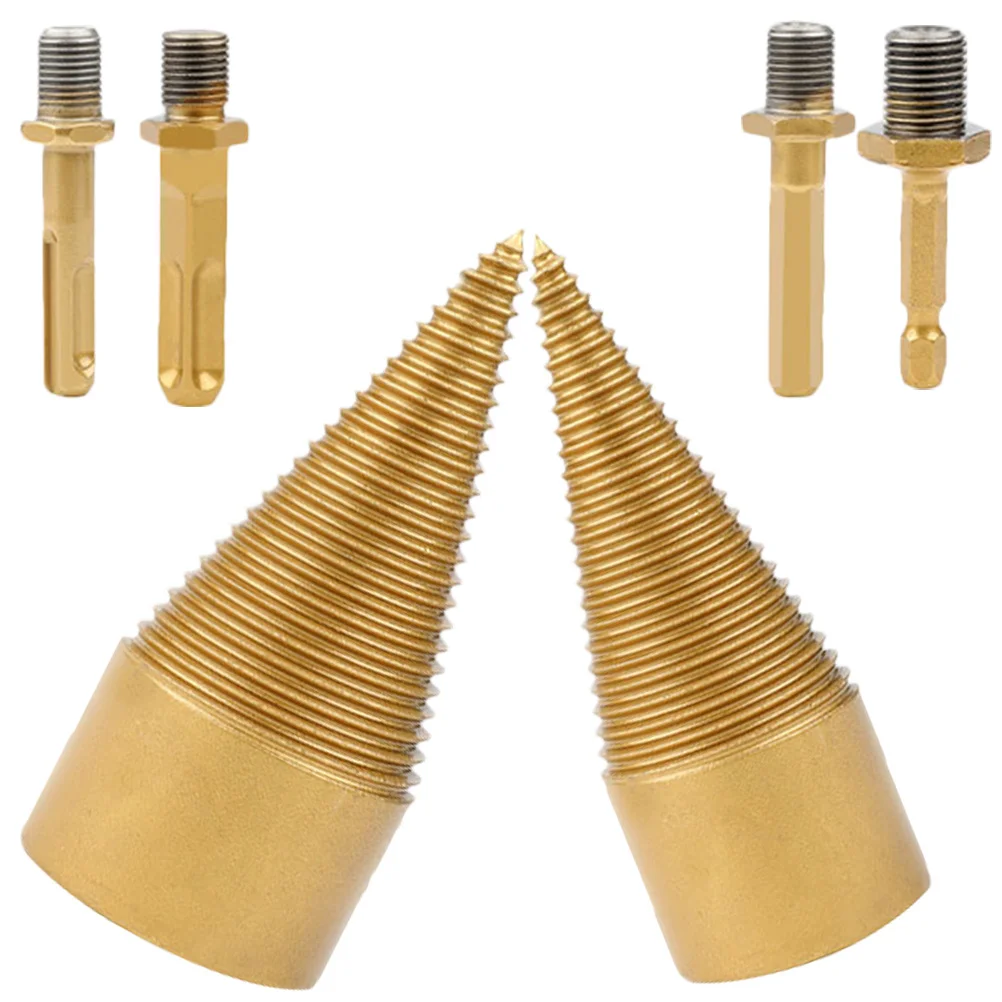 1Set Brennholz Anzündung Splitter Bohrer Titan Beschichtet Reduzieren Reibung Wärme Langlebig Einfache Arbeit Holzbearbeitung Werkzeug