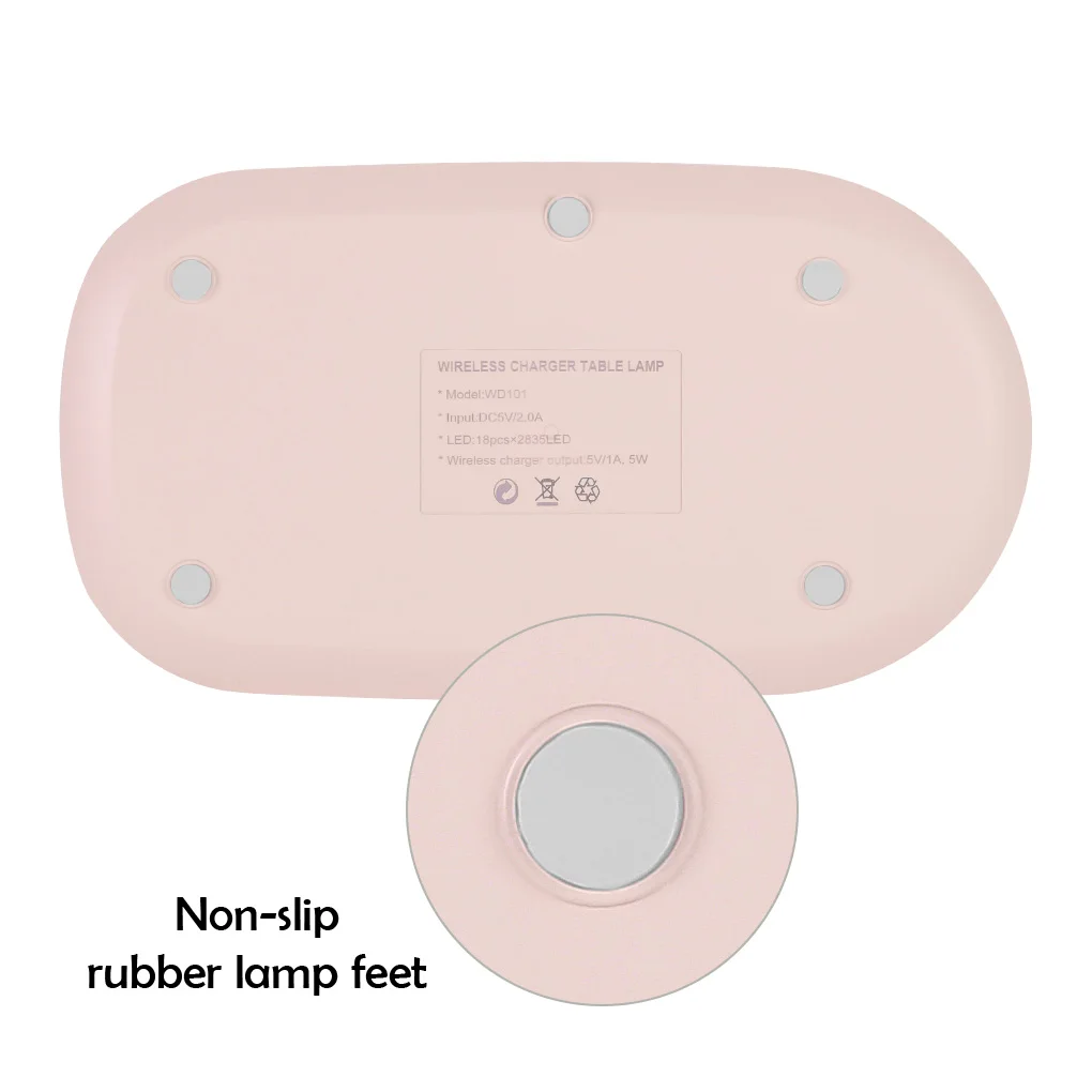 Learning Night Lamp Wireless Charger Bedside Reading Lights Multi-functional Decorating Light Bedroom Dormitory white