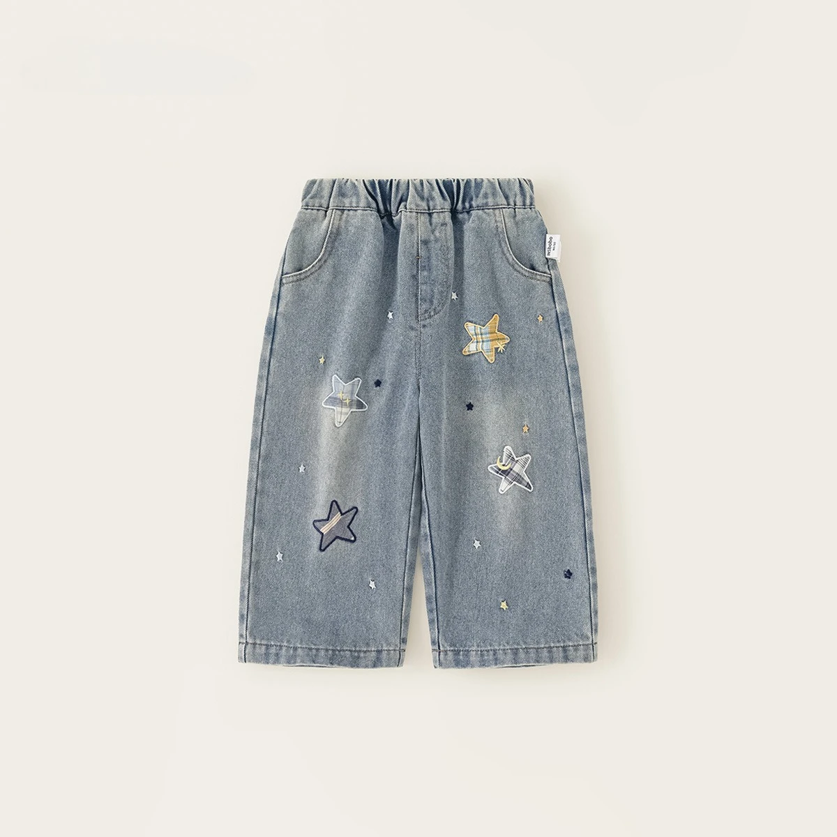 Trousers New Star Sticker Straight-leg Pants Loose Children's Jeans Spring and Autumn Style Versatile Trendy Fashion