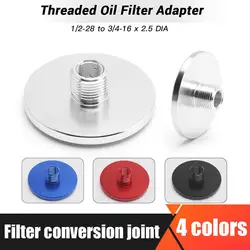 Auto Aluminum Oil Filter Adapter 1/2-28 To 3/4-16 X 2.5 Solvent Oil DIA-RS-OFI054 Threaded Car Filter Trap Adapter Fu Tools