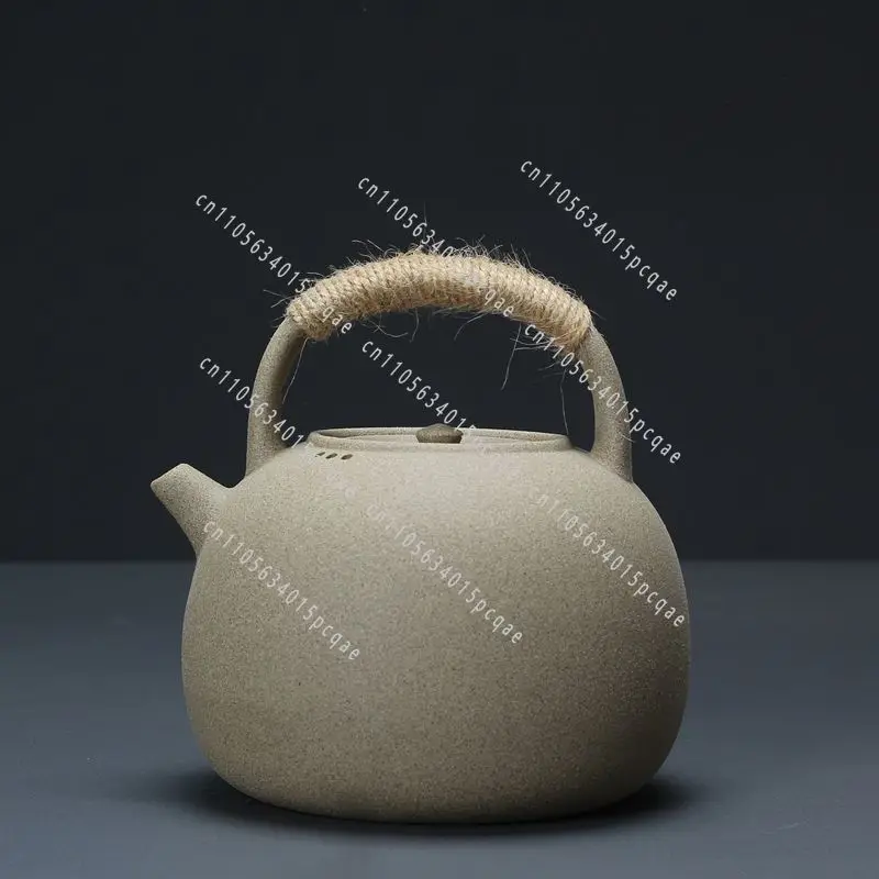 Handmade Rough Pottery Teapot Kettle Heat-resistant Health Care Pot