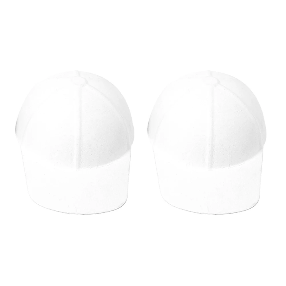 

2 Pcs Coloring Hats DIY White Baseball Caps Paper Material Lightweight Sun Hat White Paper Sun Hats Party Supplies