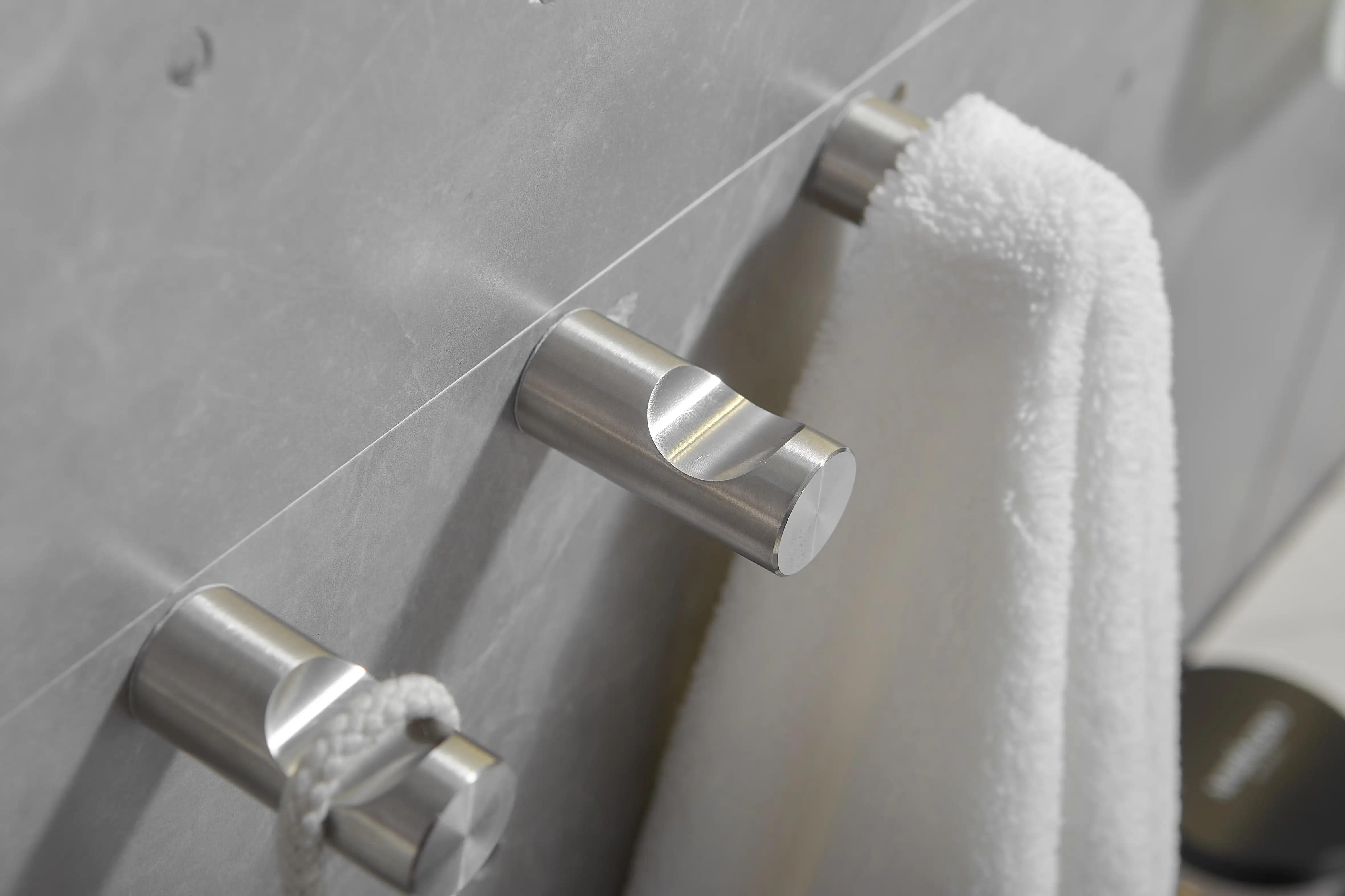 Bathroom Wall Mounted Stainless Steel Black Robe Towel Hanging Hook