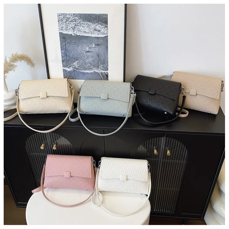 

Новая элегантная женская кожаная сумка в корейском стиле 2025 SS - модная сумка через плечо для ежедневных поездок на работу