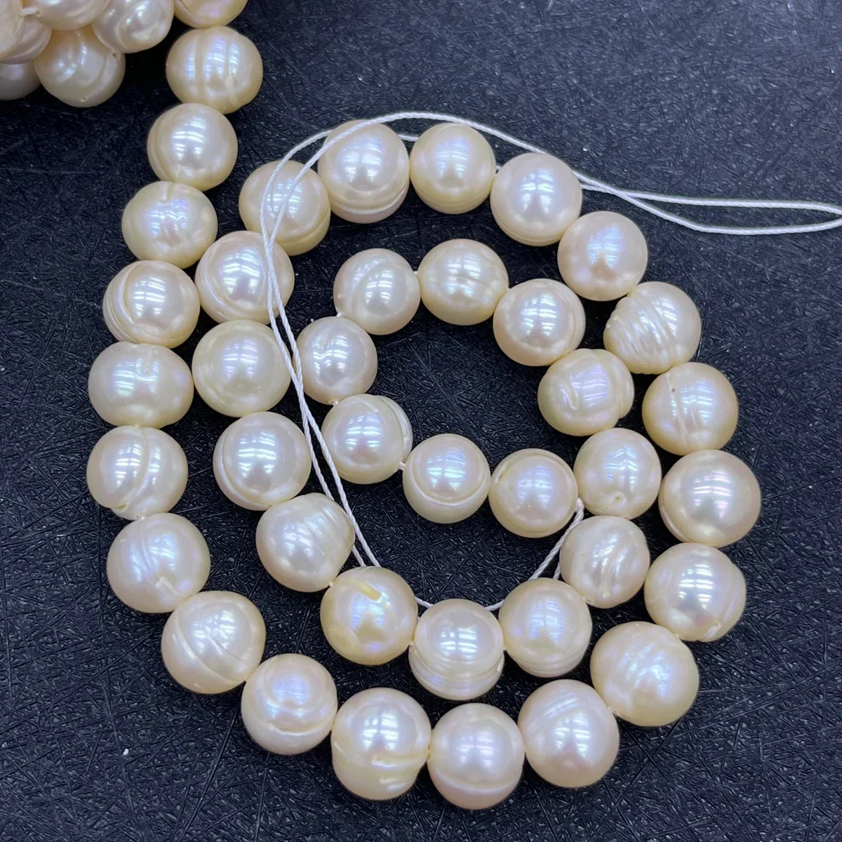 

Natural Freshwater Pearl 9-10mm AAA Round Orange Purple Bead Isolate Bead Jewelry Make DIY Necklace Bracelet Accessories Wedding