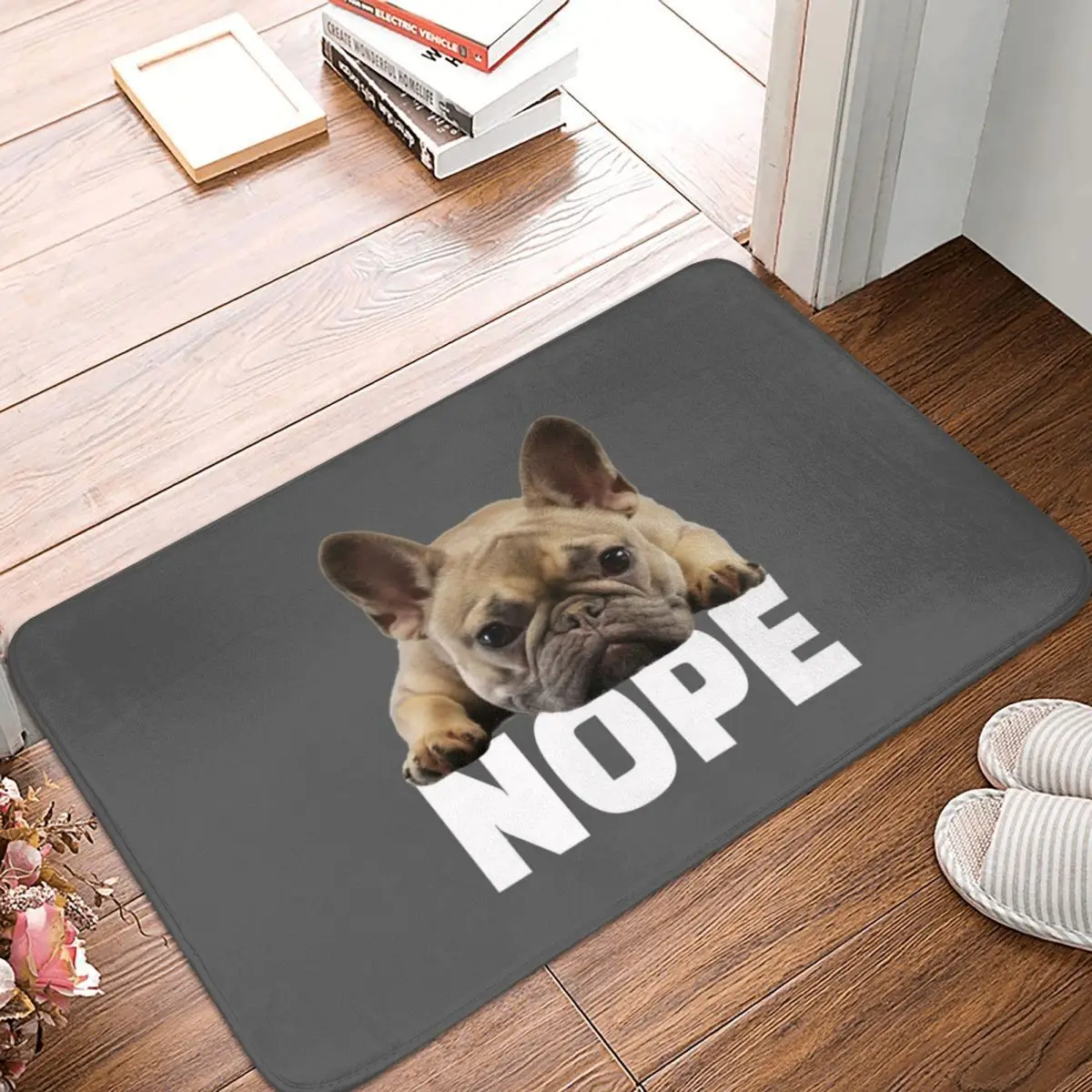 French Bulldog Doormat Non-slip Super Absorbent Bathroom Floor Mats Home Entrance Rugs Kitchen Bedroom Carpet Outdoor Footpad