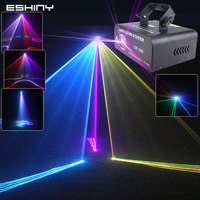 ESHINY Animation RGB Laser Beam Disco Stage Lighting Light Pattern Projector DMX512 DJ Dance Bar Holiday Party Effect Show X2