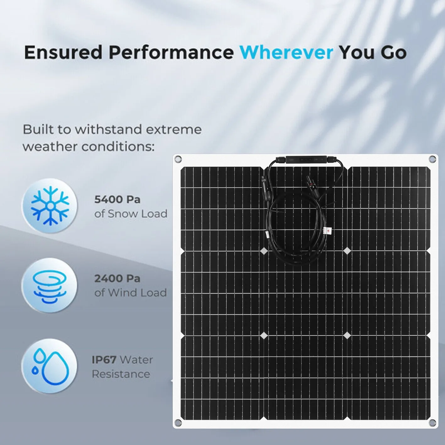 GGJ 18V Flexible Solar Panels 60W 50W 40W Solar Panel Kits With 30A Solar Controller Power Bank Outdoor Camping Battery Charger