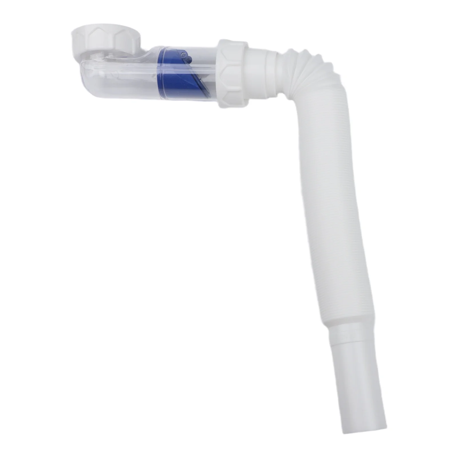 ABS Waste Pipe Flexible Siphon Drain Hose G1-1/2In Sink Waste Water Pipe Extendible Kitchen Drain Extension Pipe