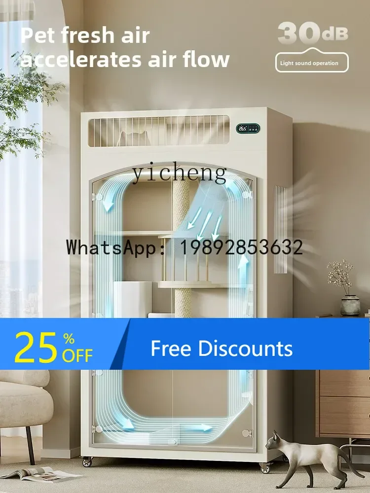 

luxury cat villa fresh air cat cabinet household indoor cat cage home decoration accessories living room decoration