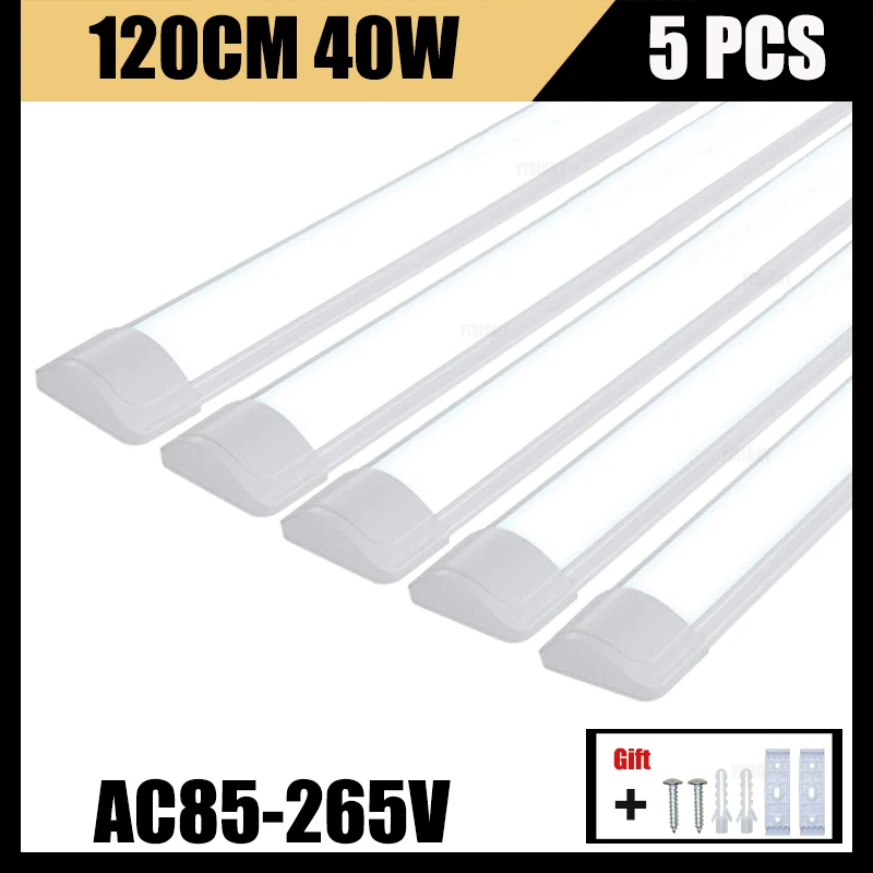 40W AC85-265V 120CM 4FT LED buisverlichting 110V 220V 3000K 4000K 6000K LED lamp buis balk geen flikkering buisverlichting 1200mm buisverlichting