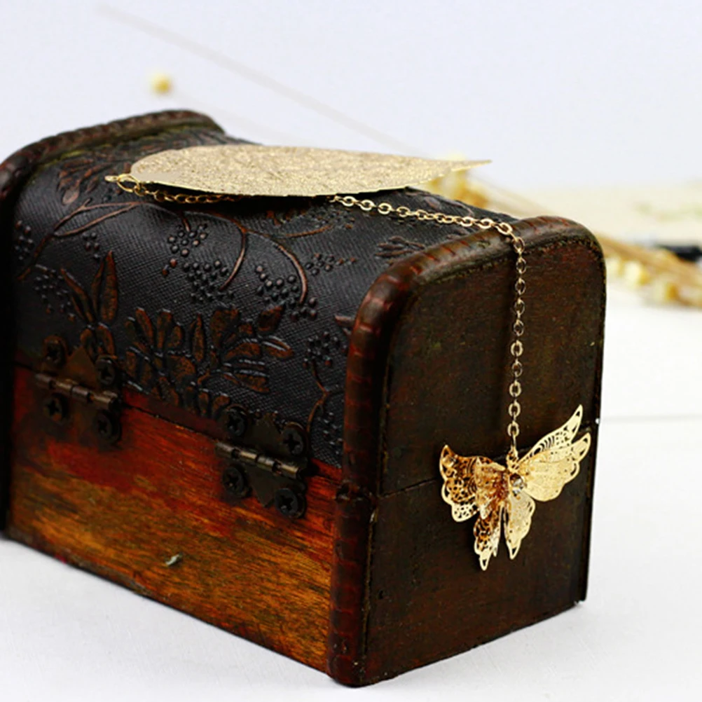 إشارات مرجعية على شكل أوراق ذهبية معدنية إبداعية للأطفال أدوات مكتبية لتزيين الهدايا واللوازم المدرسية المكتبية متعددة الوظائف محمولة على شكل ورقة شجر