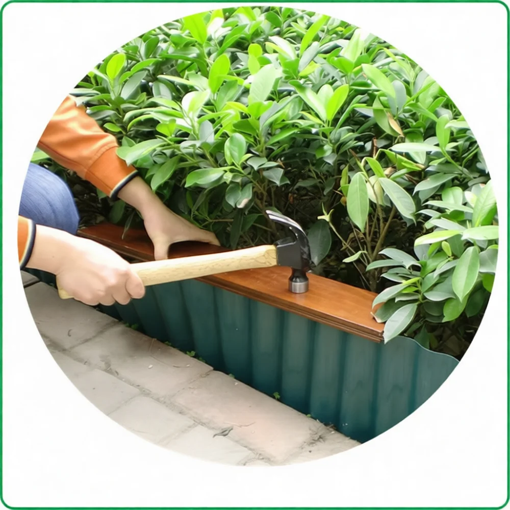 Green Plastic Garden Lawn Edging Border Wave Fence Decorative Barrier For Landscaping Path Bed Grass Separation