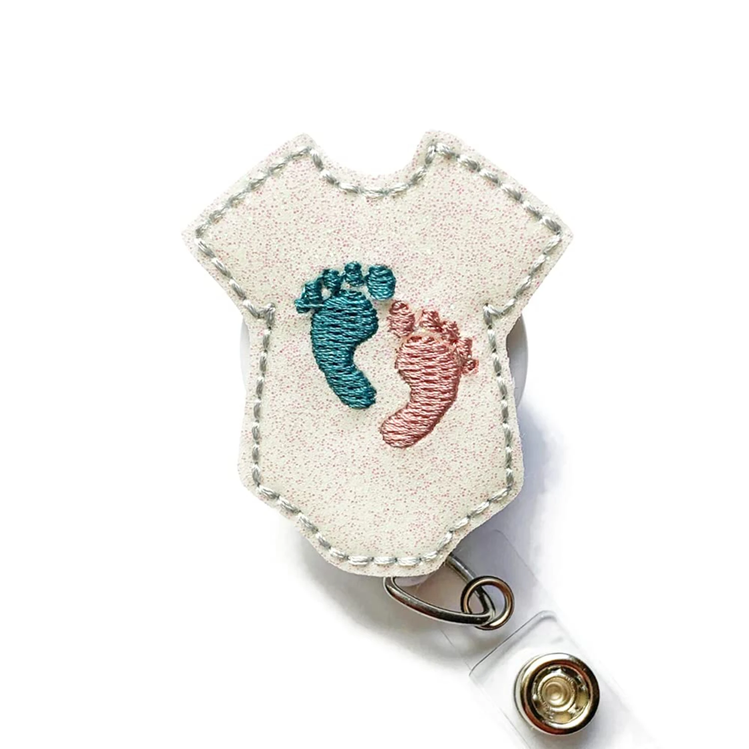 Baby Feet Onesie Badge Reel, OB/ Gift, NICU Nurse Badge Reel, Labor & Delivery Nurse Reel, Baby L&D Nurse Badge Holder, Doctor B