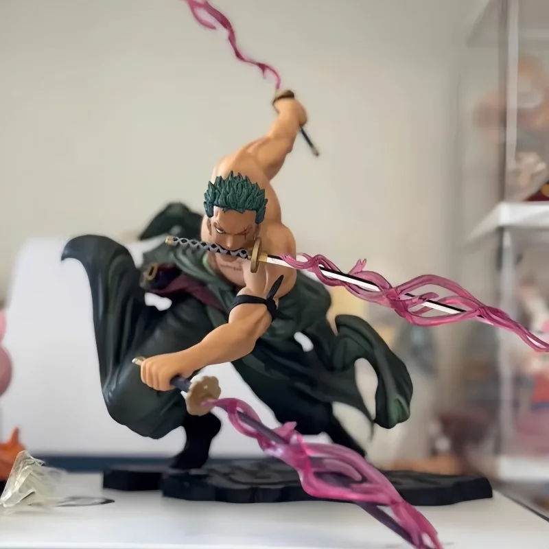 19cm Bandai One Piece Anime Figure Gk Roronoa Zoro Three Thousand World Move Action Model Statue Pvc Character Collection Toys 