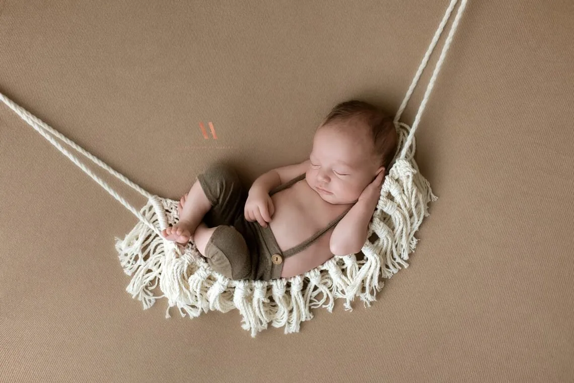 Newborn Photography Props, Children\'s Original Photography Accessories,hundred Days Crib Shooting Assistance, Hand-woven Hammock