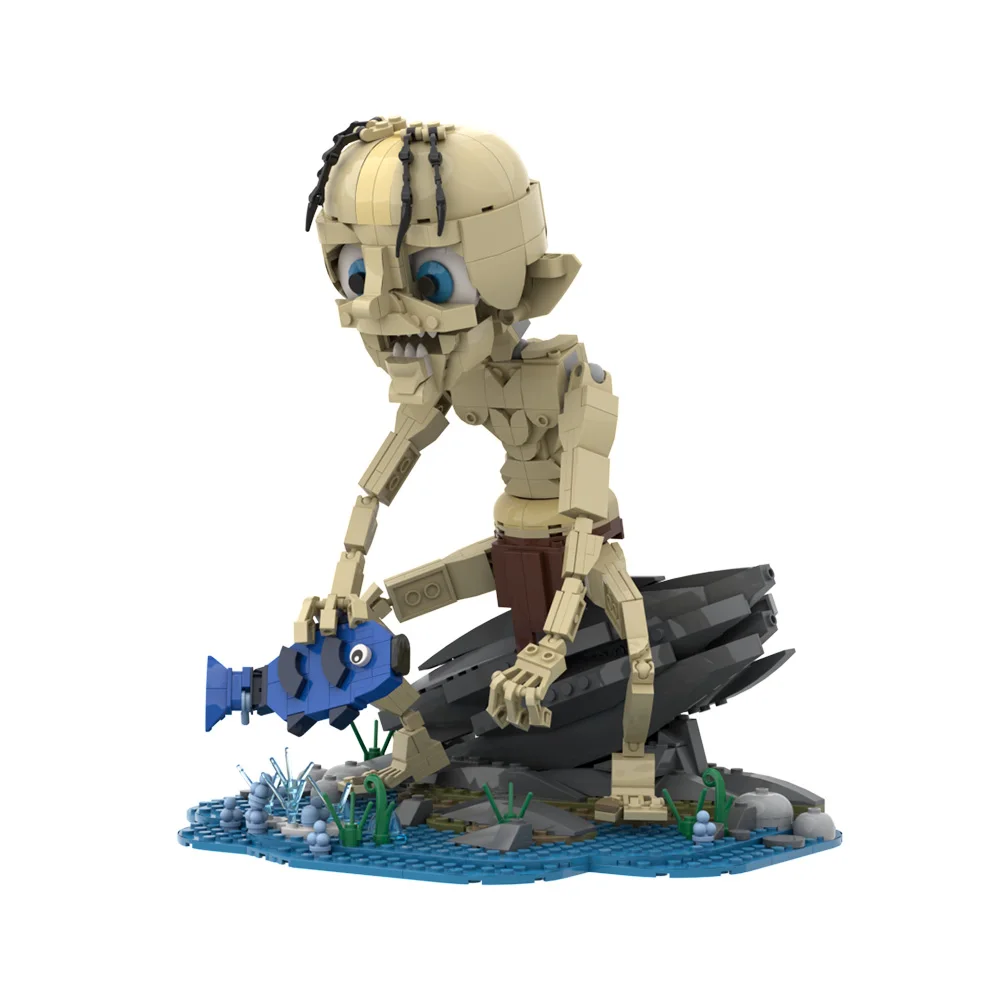 

MOC Gollum - The Rings Movie Building Blocks Magic Film Horror Character Action Figurine Model Bricks Kid Toy Gift Desk Ornament