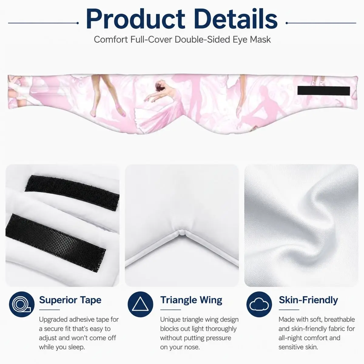 Ballet Dance Makes Me Free Ballerina Dancer sleep eye mask Light Eye Cover for Girls Boys Office Nap Party Eyeshade eyepatch view 4