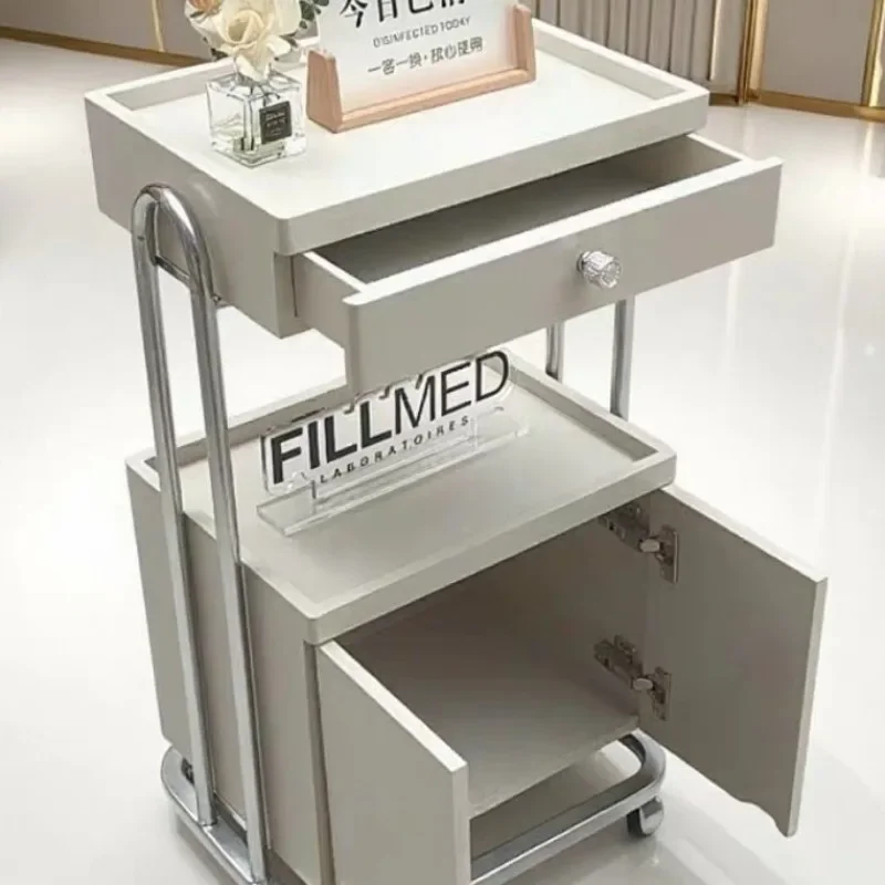 Beauty salon special trolley with wheels rack spa club trolley instrument mobile cabinet nail salon