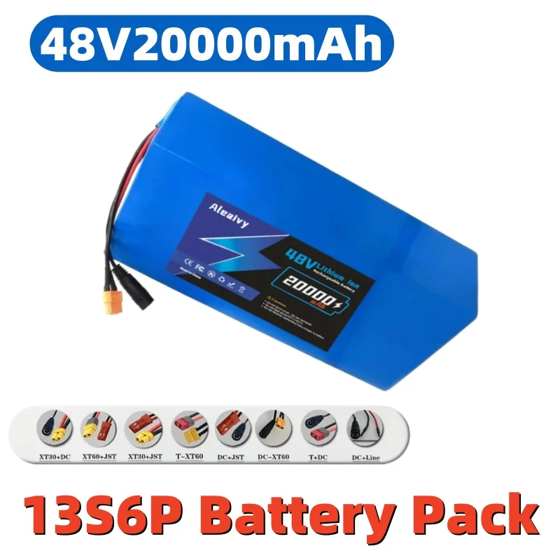 100%New Original 48V 20Ah 13s6p Lithium Battery Pack 48v 20000mAh 1000W Citycoco Motorized  Scooter Batteries Built in 50A BMS