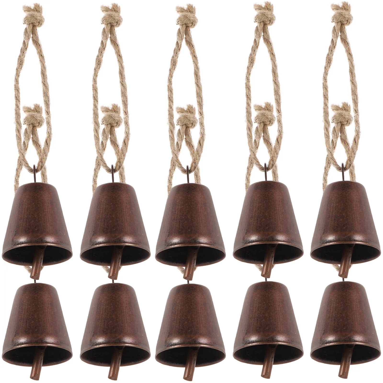 

10Pcs Vintage Rustic Bells Metal Wind Chime Decor DIY Craft Supplies Home Holiday Decoration Rustic Bells Bell Decor