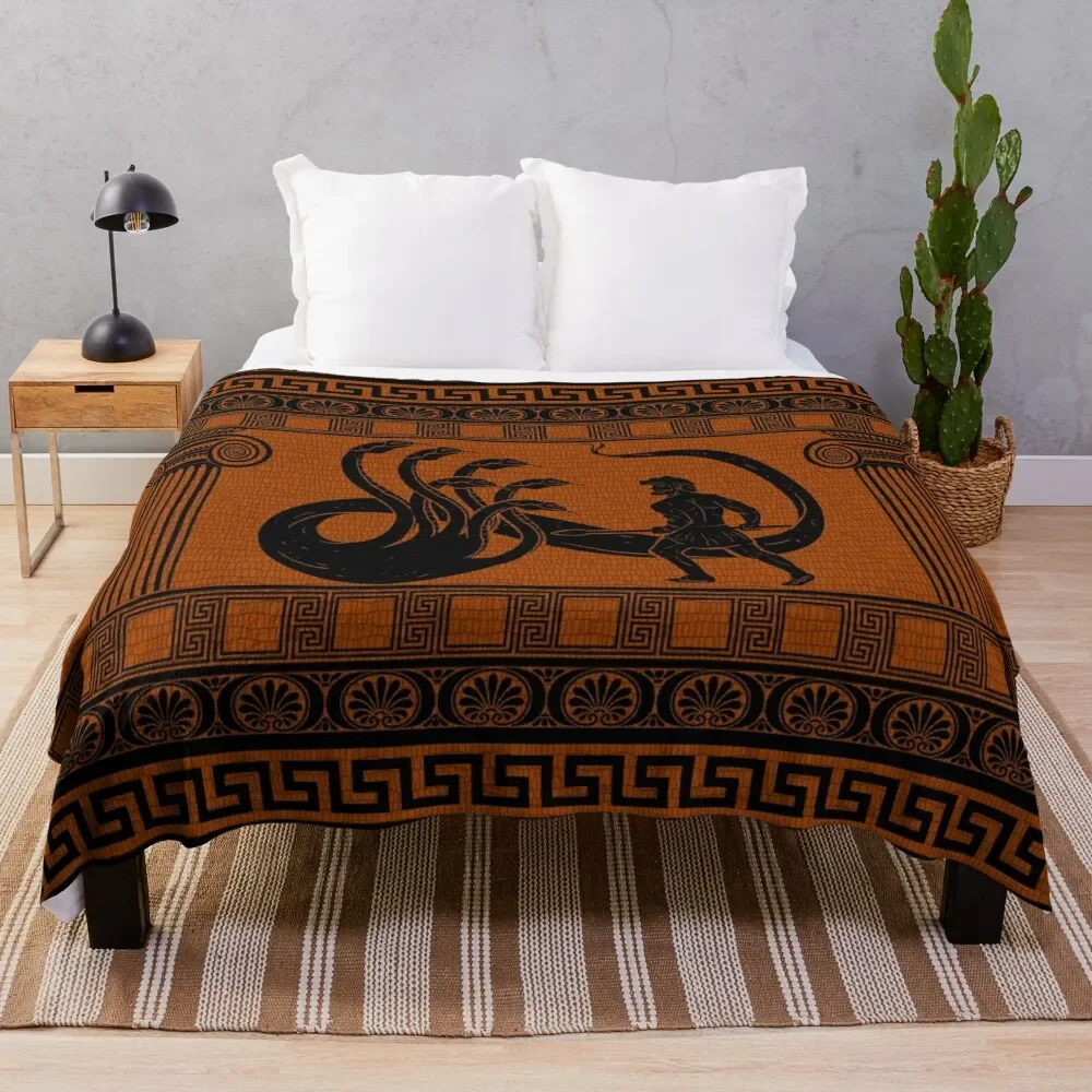 

Hercules vs Hydra Throw Blanket valentine gift ideas Bed linens Blankets