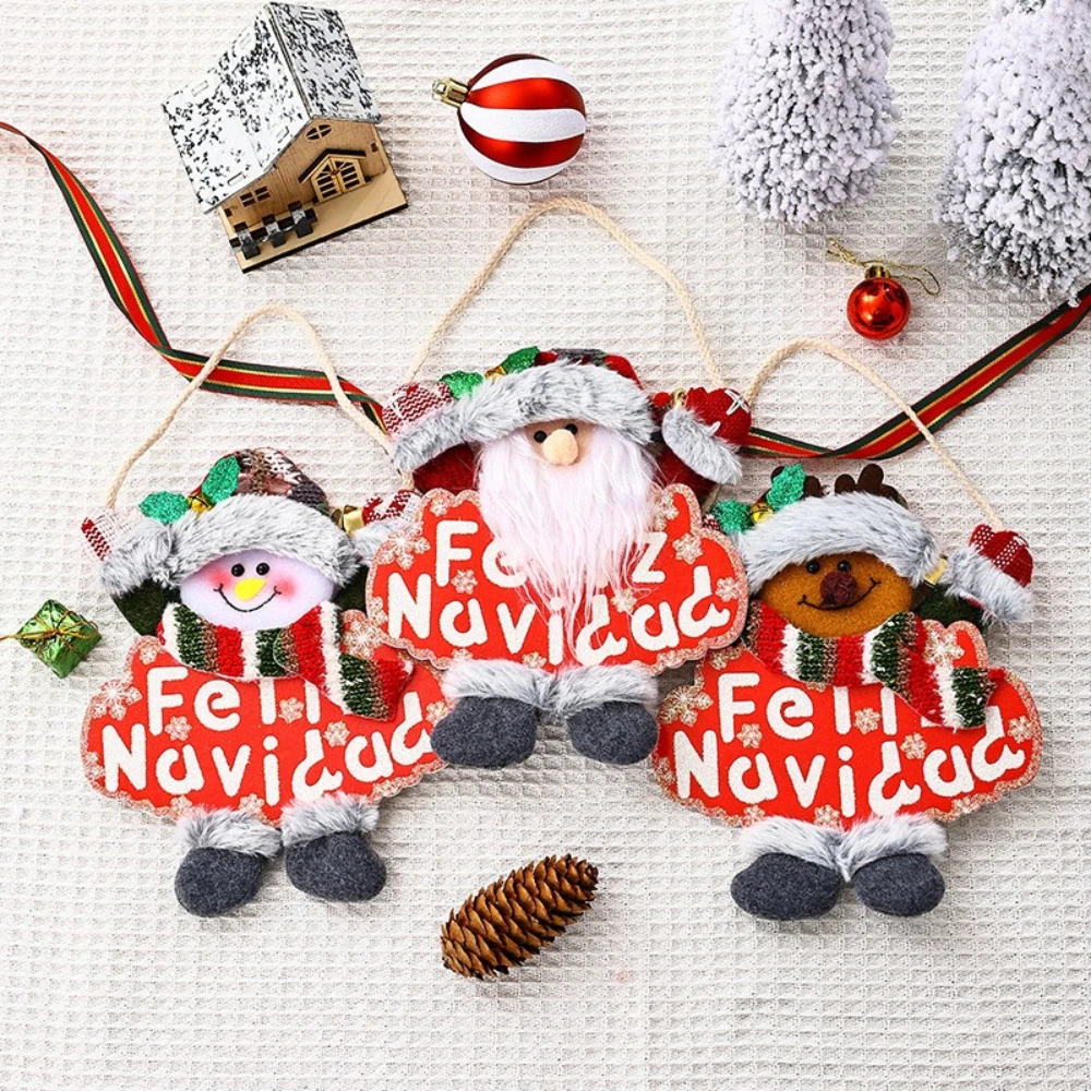 

Christmas Pendant Drop Ornaments Santa Claus Snowman Deer Pendant Shopping Mall Hotel and Home Christmas Tree Decoration