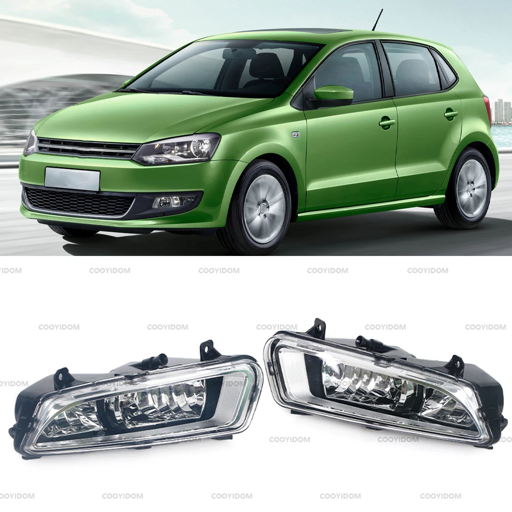 

Car Front Bumper Fog Light Fog Lamp For Volkswagen VW Polo 6R Hatchback 2009 2010 2011 2012 2013 2014 Car-Styling