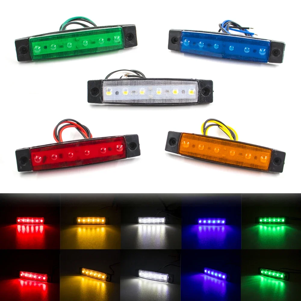 1pc 12V 24V LED Side Marker Light LED Auto Car Bus Truck Lorry Clearance Light Trailer Rear Warning Lamps Strobe light