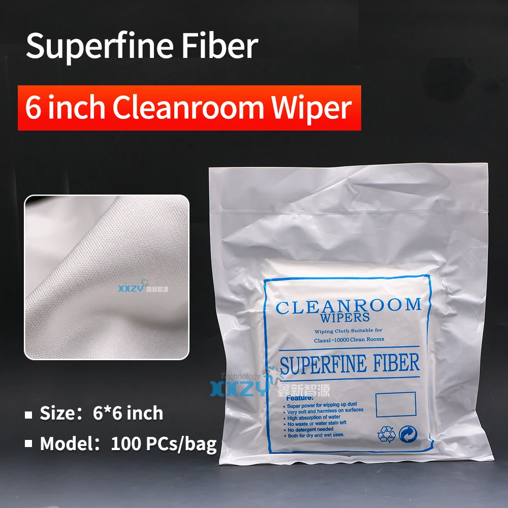 100 ชิ้น/ถุง Superfine Fiber Cleanroom Wipers 9*9 นิ้วผ้าไม่ฝุ่นสําหรับเครื่องพิมพ์ UV Printhead เนื้อเยื่อ 6x6 นิ้วทําความสะอาด Wiper