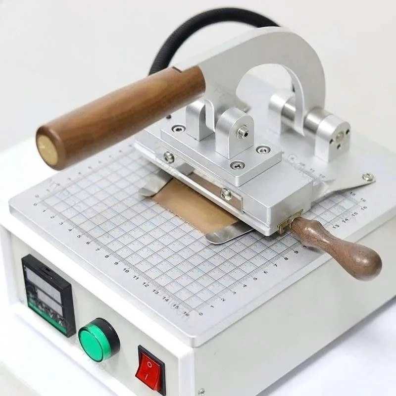 

hot salesMini Automatic Heat Press Machine for Belt Wallet Branding Strong Manual Wood Iron Leather Logo Embossing New Condition