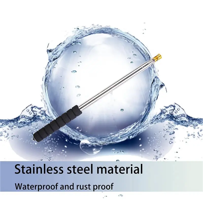 A53Q-3Pcs 9.8Ft Telescopic Flag Pole,Stainless Steel Handheld Portable Extendable Retractable Flagpole With Anti-Slip Grip