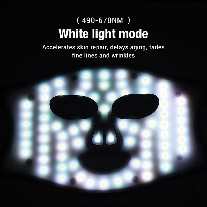 LED Photon Beauty Mask Instrument IPL Rejuvenation Lightens linee sottili illumina il tono della pelle morbido e delicato sulla pelle