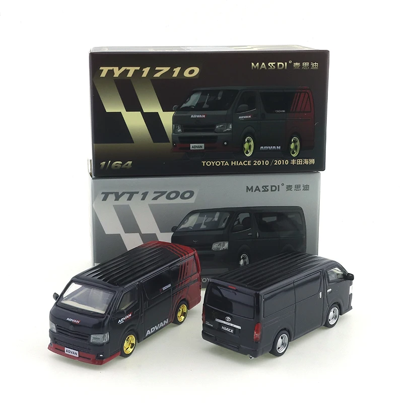 Steve Macbeth 1/64 TYT1700 TOYOTA HIACE 2010 Model Decoration Diecast Alloy Collection Gift Boys' Toys, Adult Collection Pieces