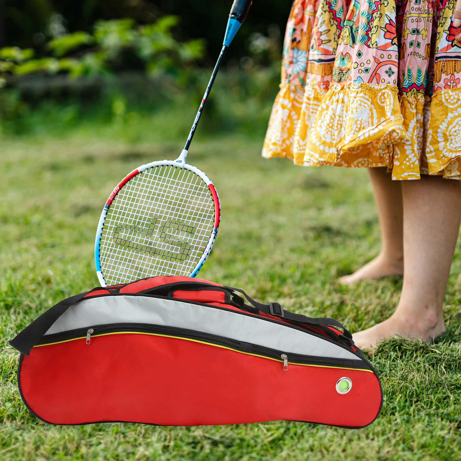 

Capacious Multi-Layer Badminton Bag Racket Organizer Nylon Waterproof Pouch Portable Outdoor Sports Bag For Rackets Towels Grips