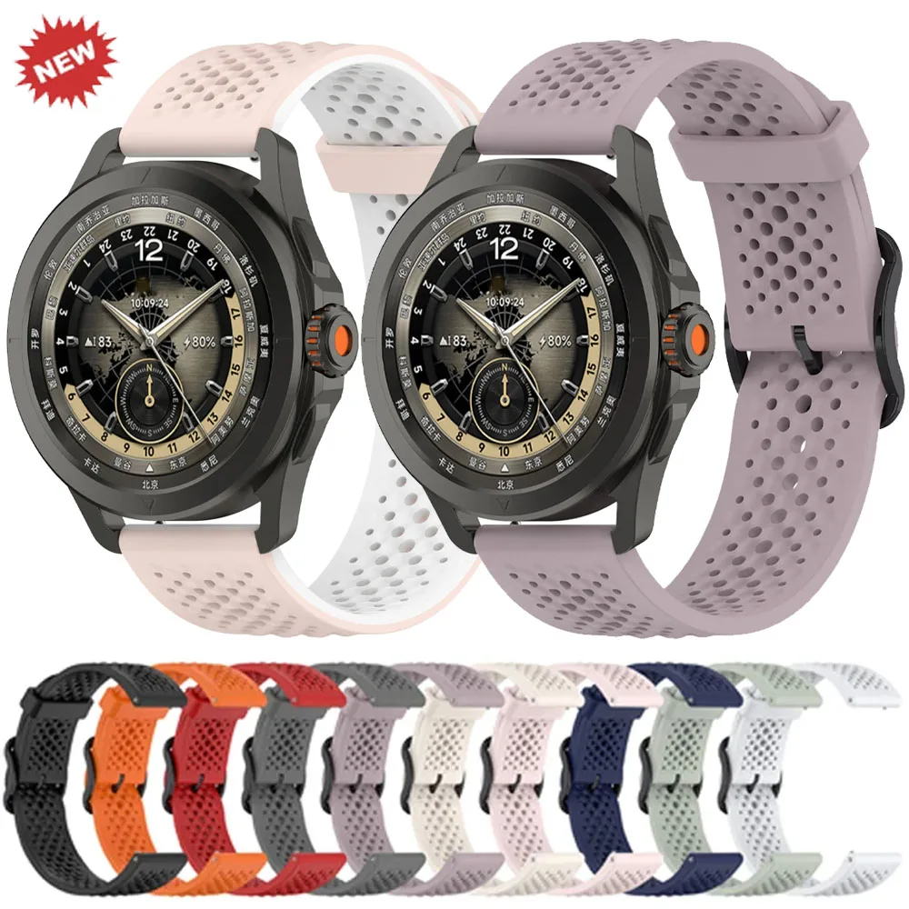 حزام سيليكون لساعة Xiaomi S4 S3 S2 S1 لون مريح معصمه ساعة هواوي GT5/4 Pro 46 مللي متر لساعة جالاكسي 7 6 5 4 حزام
